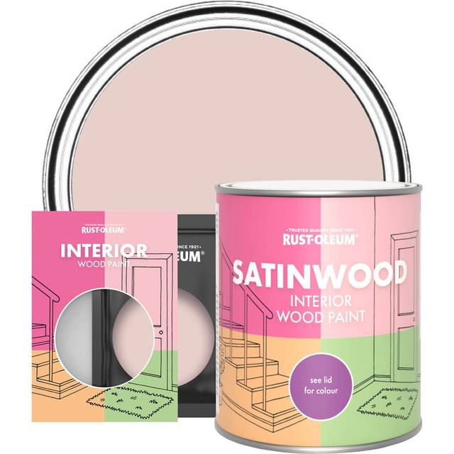 Rust-Oleum Interior Wood Paint, Satinwood - Pink Champagne - 750ml