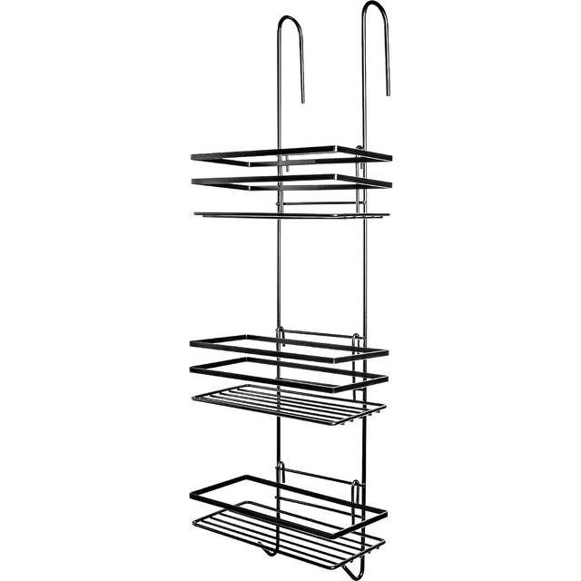 House of Home Black 3-Tier Shower Caddy - 79 x 16 x 12cm