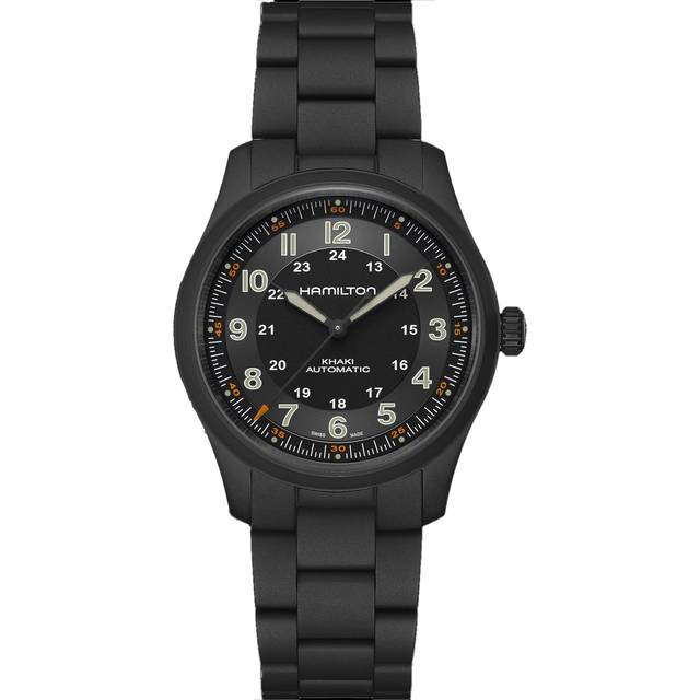 Hamilton Khaki Field PVD Coated Titanium Black Dial Automatic H70215130 100M Men's Watch black
