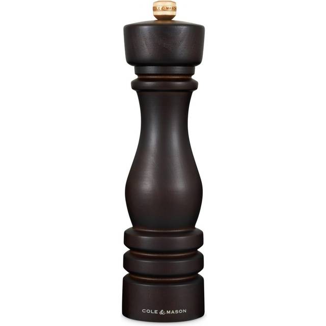 Cole & Mason London Precision+ Beech Wood Salt Mill, H22cm, Chocolate