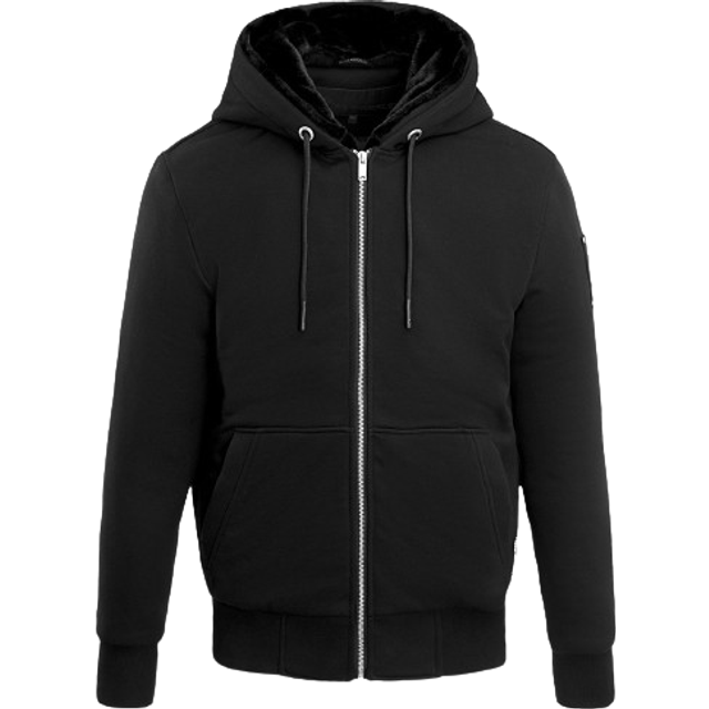 Men's Moose Knuckles Classic Bunny 3 Mens Fleece Hoodie - Black 292 - Size: 40