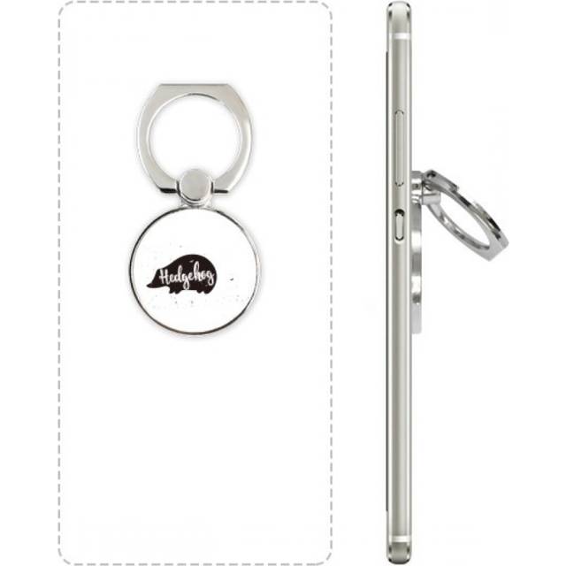 Hedgehog Black And White Animal Phone Ring Stand Holder Adjustable Loop Support