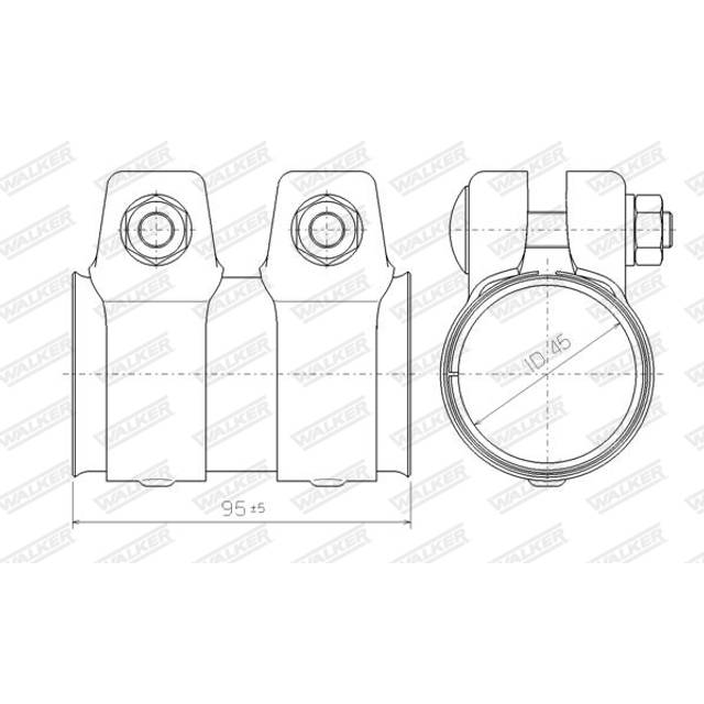 Skarvhylsa Walker - VW - Renault - Audi - Peugeot - Skoda - Citroen - Opel - Saab