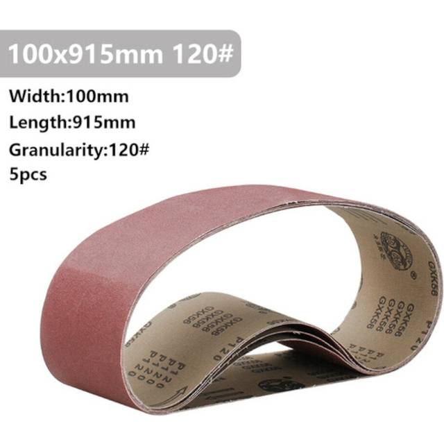 (120# 5 Pcs xÂSanding Belt) 5Pcs 915x100mm 40 to 400 Grit Sanding Belt for Flush Belt Machines Polishing Grind Machine