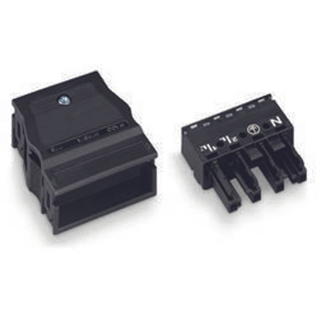 WAGO 770-104 4 Pole 10mm Socket with Strain Relief Black