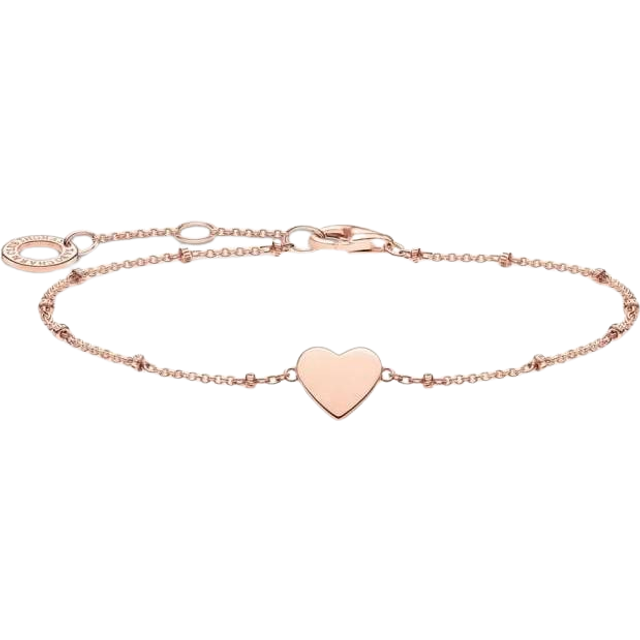 Thomas Sabo bracelet coeur avec boules argent plaqué or rose A1991-415-40-L19V