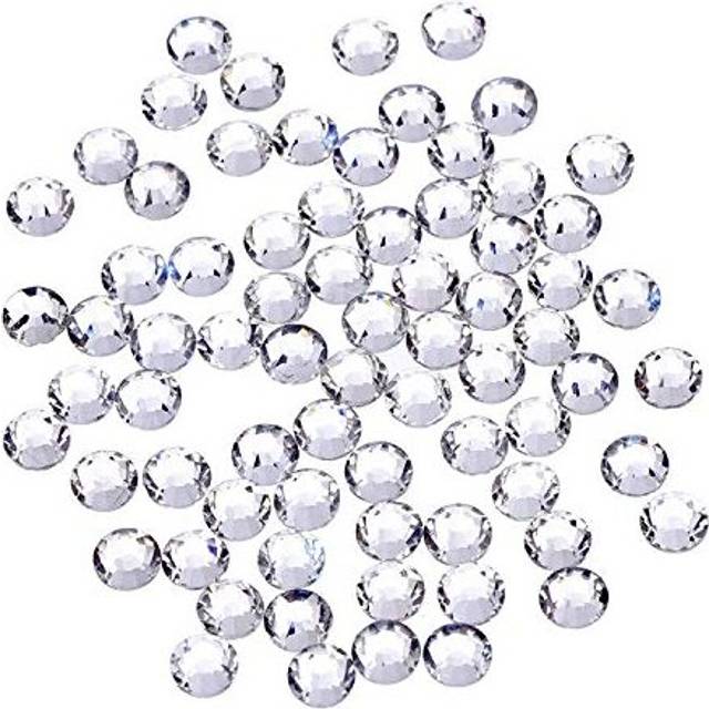 1440 Pack Crystal Flat Back Rhinestone Round Diamante Gems  Non-Self-Adhesive (Clear  4 MM)