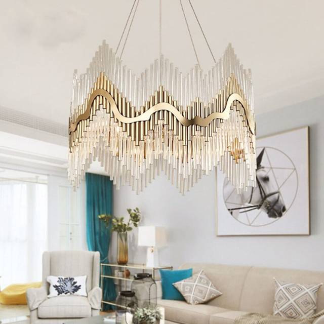 60 cm Pendant Lights Lantern Design Chandelier Metal Electroplated 220-240V