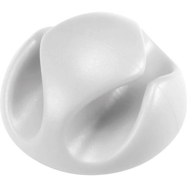 TRU COMPONENTS Kabelhållare självhäftande 558353 Bunt Ø-område 8 mm (max) Vit 1 st