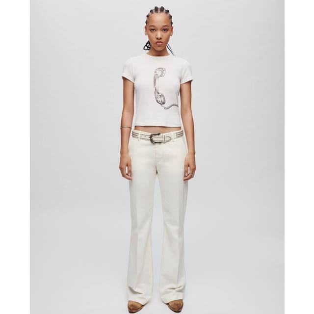 RE/DONE Mid-Rise Flared Trouser Ivory Jean