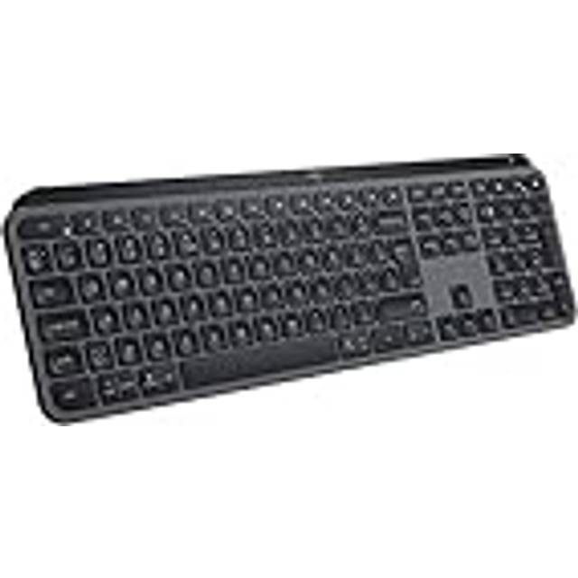 Logitech Köp MX Keys S-tangentbord – normalstorlek eller mini in Grafitgrå, Français (Azerty), Endast tangentbord