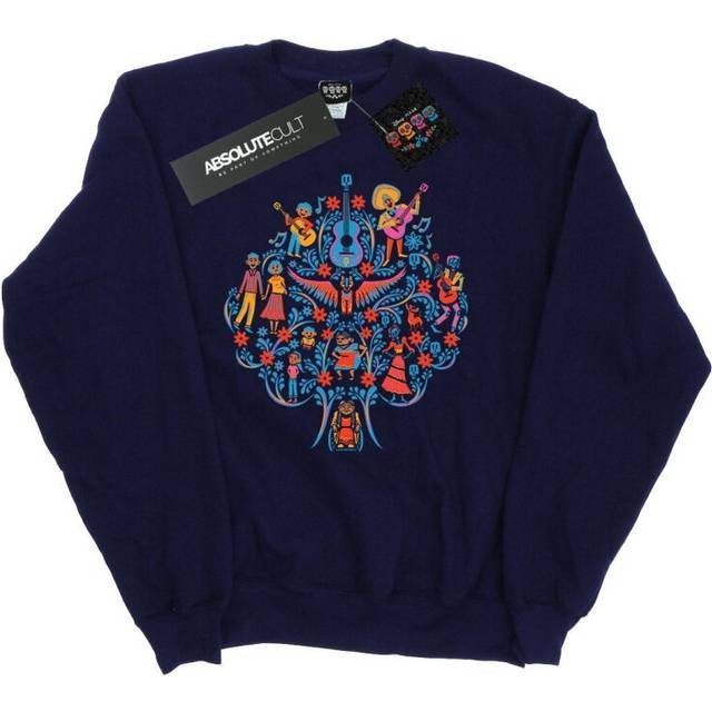 Coco Tree Pattern Sweatshirt - Navy - XXXL