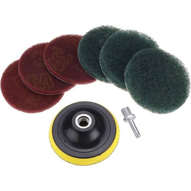 6pcs 100mm 4 Inch Round Fiber Polishing Pad with Self-adhesive Disc Sanding Wheel