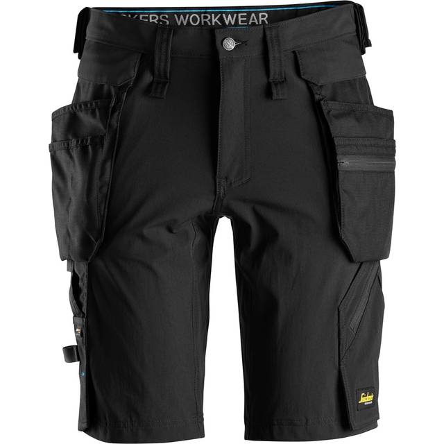 Snickers 6108 Mens Lite Work Detachable Holster Pockets Shorts Black 31"