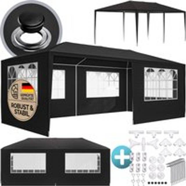 Gazebo Rimini Anthracite 6x3m incl Side Panels