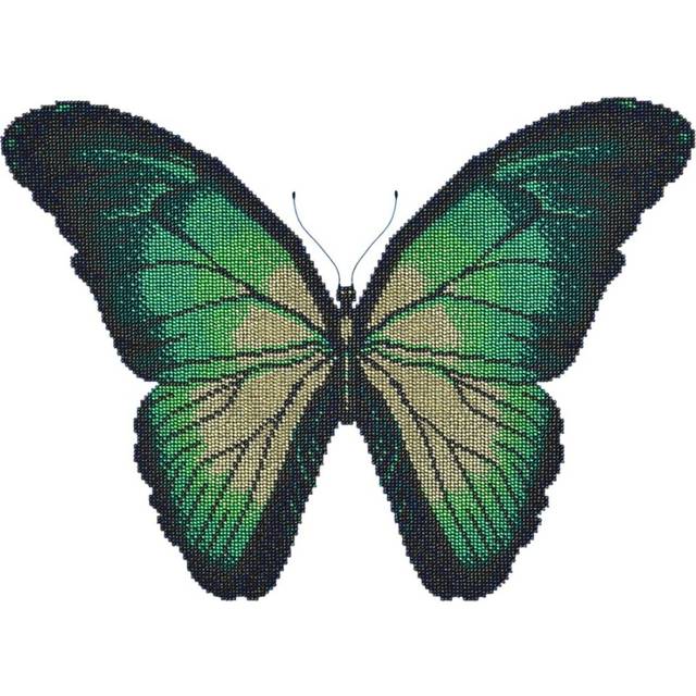 MINC11033 - Miniart Crafts - Turquoise Butterfly Bead Embroidery Kit