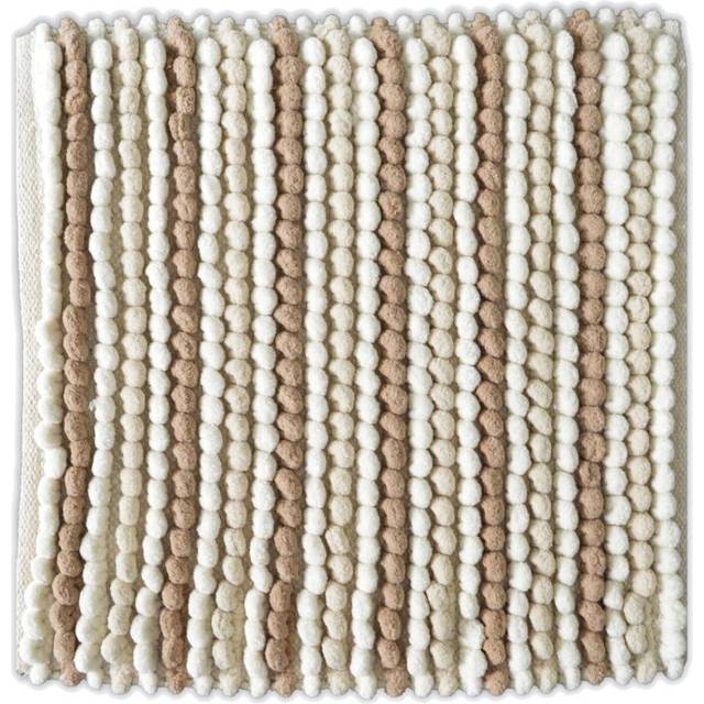 (Naturals) Chunky Bobble Shower Mat - Luxury Square Bath Mat 50 x 50cm