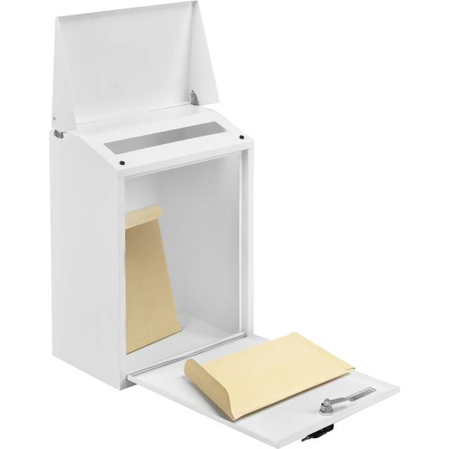 Wall Mounted Large Lockable Mailbox Outdoor Steel Home Letter Post Box