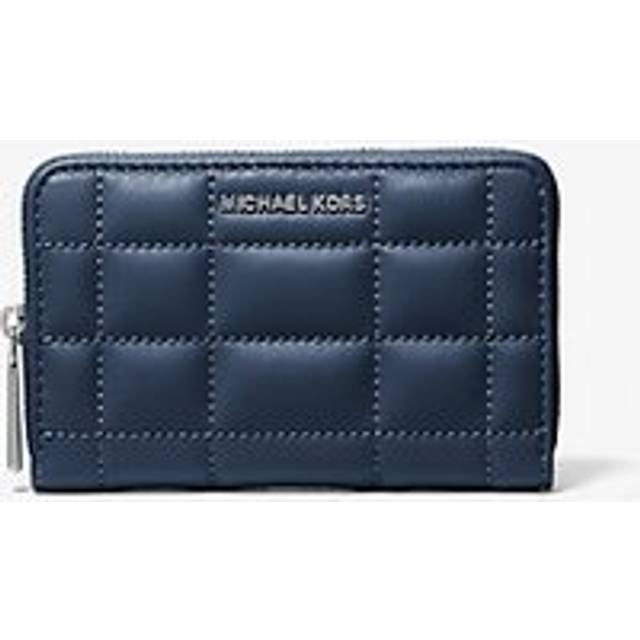MK Small Quilted Leather Wallet - Blue - Michael Kors - ONE SIZE