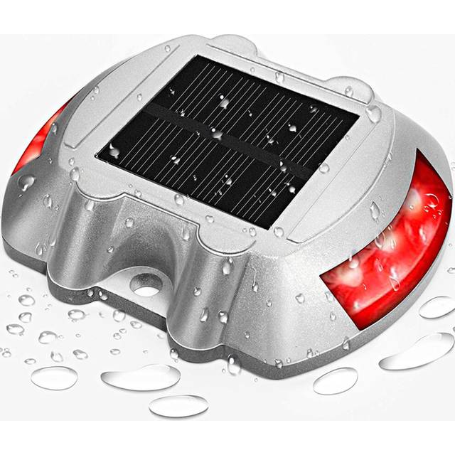 Solar Deck Lights LED Driveway Lights Solar Powered Dock Light Outdoor Road Markers for Step Sidewalk Stair Boat Garden Yard