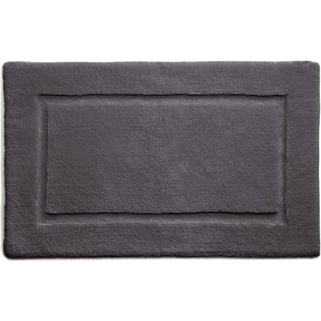 Dithusan Border Rayon Bamboo Bath Mat - Graphite (100 x 60cm)