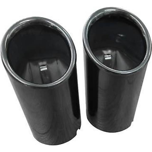 2x Premium Exhaust Tips In Black Original Quality 67-73mm Many Vehicles