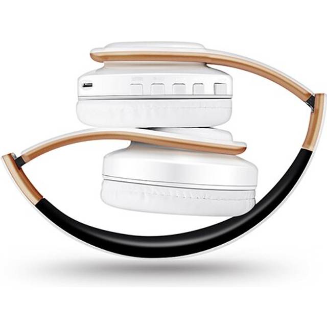 (a-White Gold) Best Headphones Wireless  Earphones with Microphone Digital Stereo Bluetooth Headset Card MP3 Player FM Radio Music for All