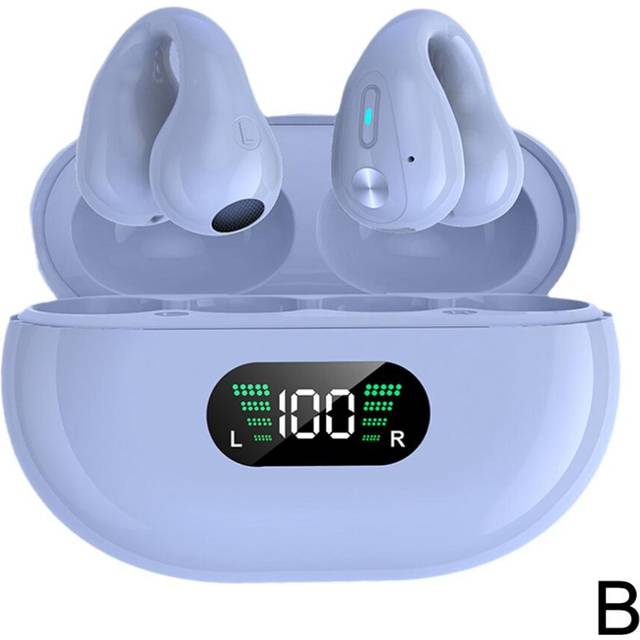 (a-White) NEW TWS for Ambie Sound Earcuffs Ear Bone Conduction Earring Wireless Bluetooth Earphones Sport Headphones Earbuds for Phones