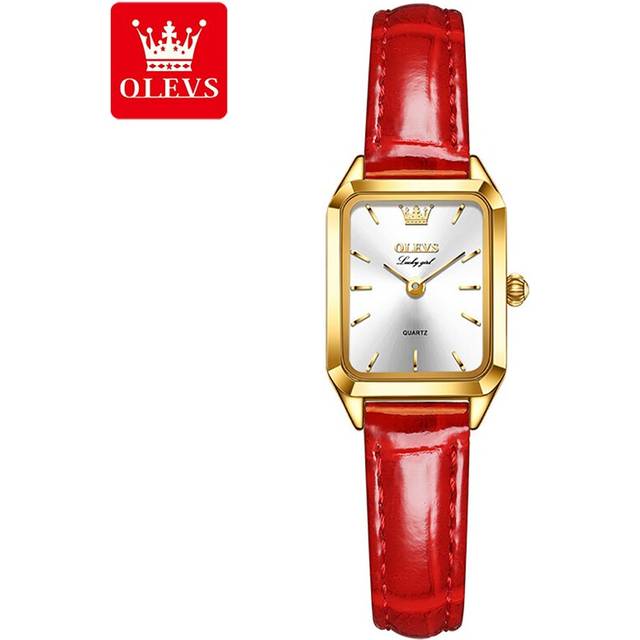 OLEVS Ladies Watches Waterproof Leather Strap Ladies Top Bracelet Watch Quartz Watches