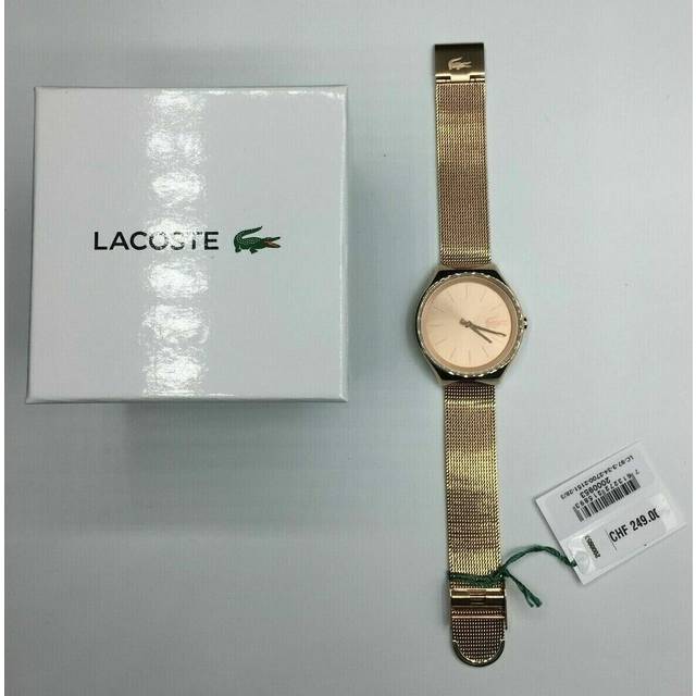 Lacoste 2000953 Valencia Rose Gold Plated Mesh Strap Watch - W8489