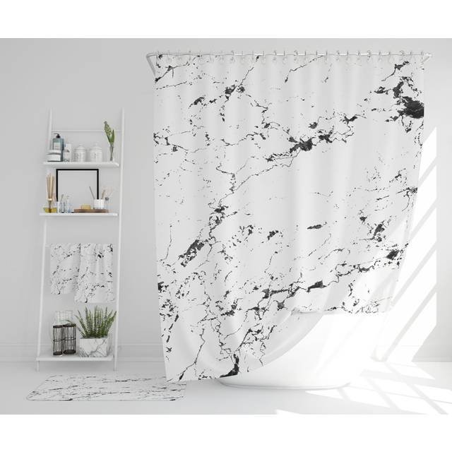 Nastashia Polyester Shower Curtain Set (167cm H X 167cm W)