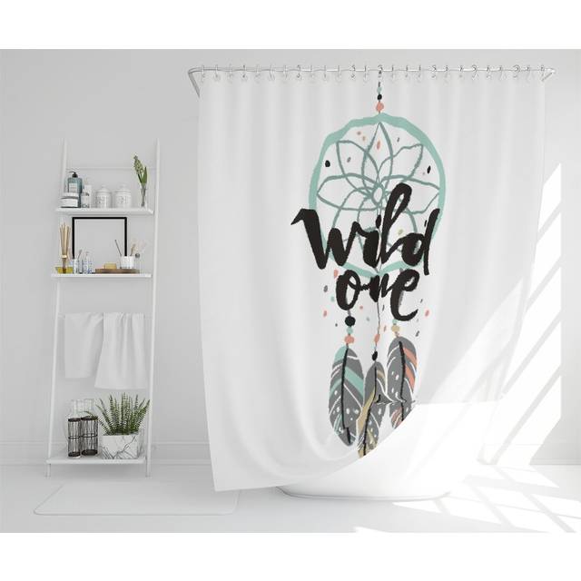 Broom Polyester Shower Curtain Set (167cm H X 167cm W)