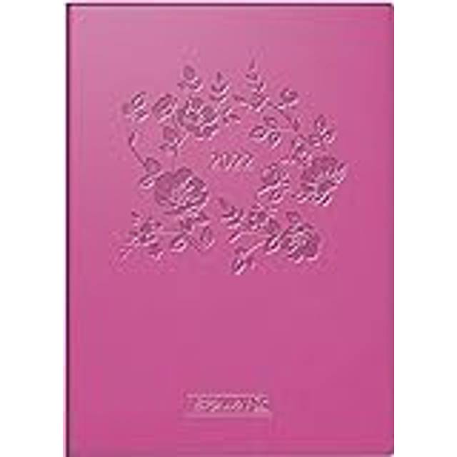 BRUNNEN 1073668022 fickkalender modell 736 kompagnon, 1 sida = 1 dag, 10 x 14 cm, konstläderomslag rosa, kalendarium 2022