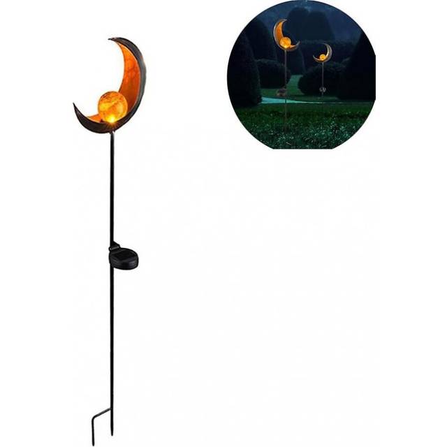 Led Solar Garden Rod Path Light Garden Light Metal With Ground Spike