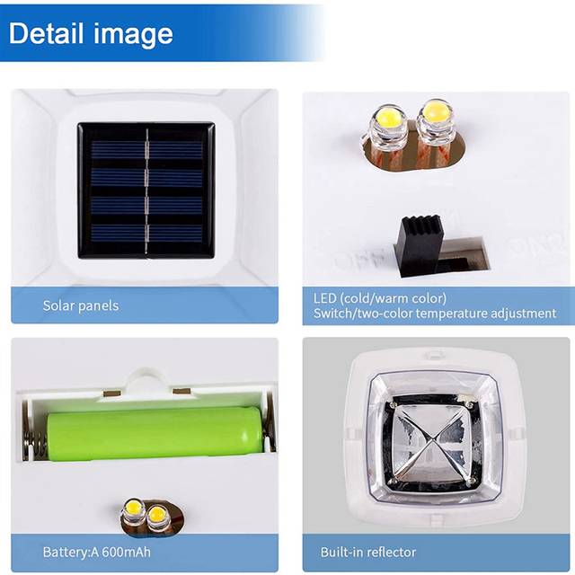 3X Solar Post Cap Lights 2 Lighting Modes LED Deck Fence Cap Lights for Wooden Posts Garden Decoration Warm White