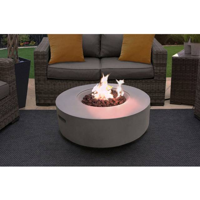 Brooksburg Propane Fire Pit - White (28cm H X 76cm W X 76cm D)