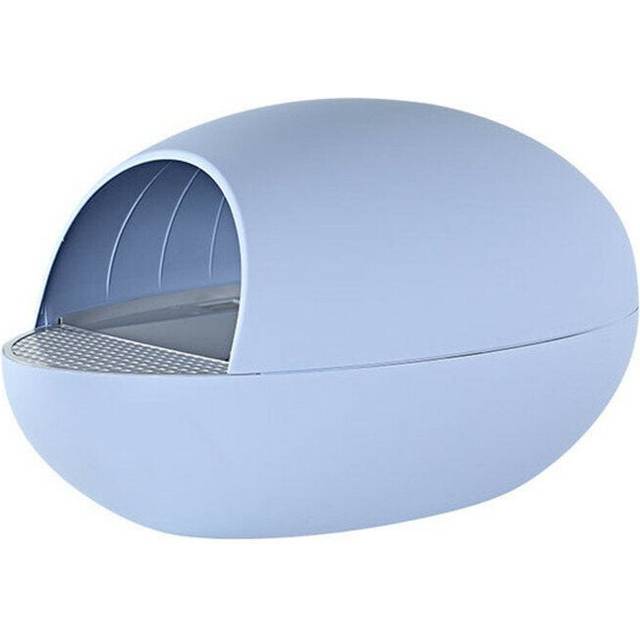 (Blue) Cat Litter Box Smart Sensor Mute Low Energy Consumption Easy to Clean 5W
