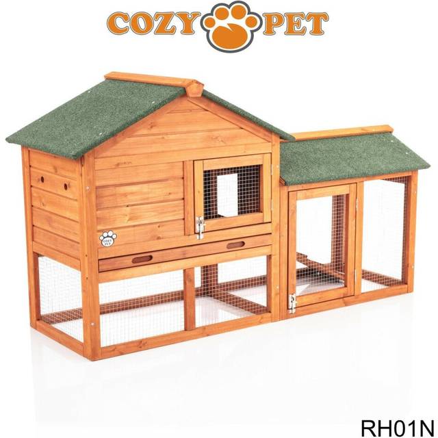 Rabbit Hutch 148cm Cozy Pet Natural Guinea Pig Hutches Run Rabbit Ferret Runs RH01N