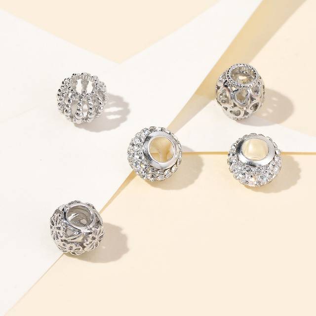 SHEIN 5pcs Rhinestone Decor DIY Bead