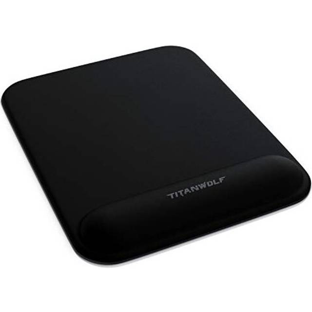 TITANWOLF - Large mouse pad with wrist rest 22,5x28cm - Mouse Mat with gel pad - ergonomic wrist support Gaming - water repellent and washab