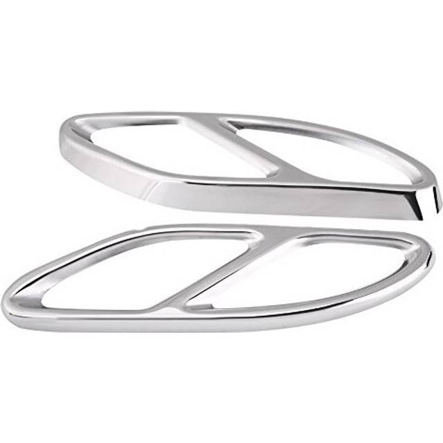 Exhaust Muffler Covers, 1 Pair Stainless Steel Exhaust Tips Car Exhaust Muffler Tail Pipe Tip Cover Trims for C Class W205 Coupe GLC B Class W246 E