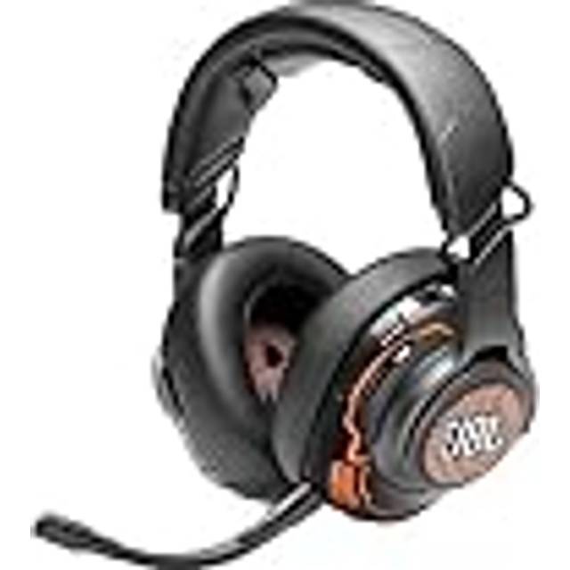 JBL Quantum ONE Professionella kabelanslutna over-ear gaming hörlurar med USB, aktiv brusreducering, huvudspårning och QuantumSPHERE 360-teknik, kompatibla med PC, Playstation och Xbox, svart