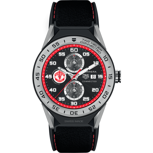 TAG Heuer Watch Connected Modular 45 Manchester United Special Edition Smartwatch - Black