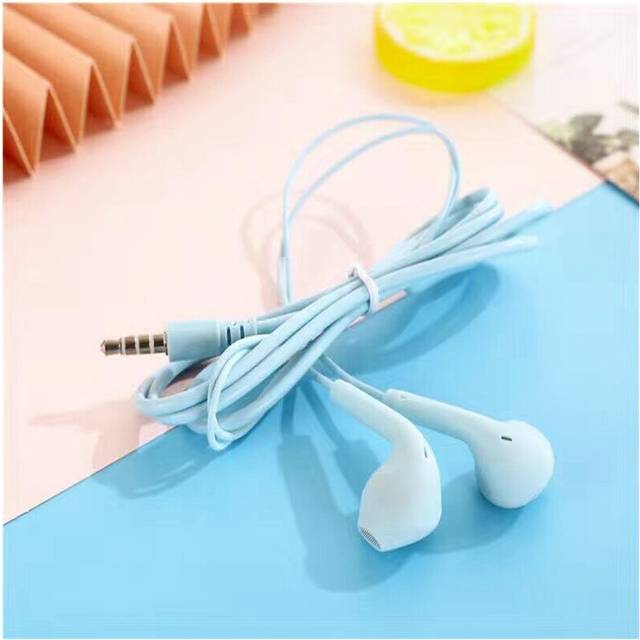 (a-Sky Blue) Universal 3.5mm Stereo In-Ear Headphones Sport Music Earbud Handfree Wired Headset Earphones with Mic For Xiaomi Huawei Samsung
