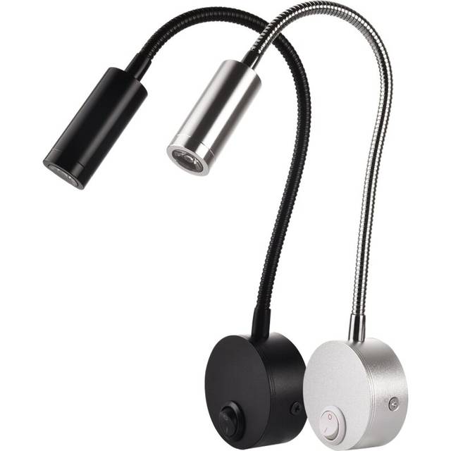 Wall Lamp 3W Home Hotel Loft Bedside Reading Book Black Silver Light Flexiable ON/OFF Switch 90-260V Spot LED Bulb