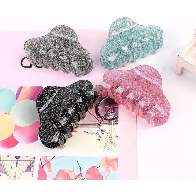 4psc Acrylic Hair Clip, Luxurious Romantic Classic Sweet Hair Clip