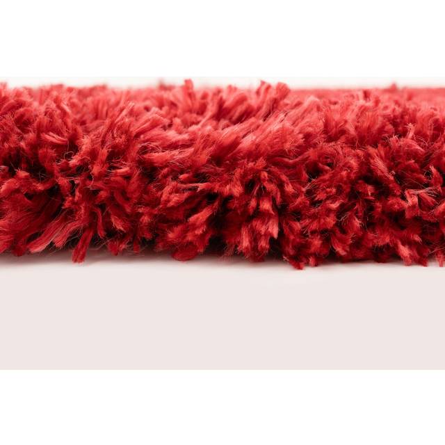 Super Soft Luxury Wine Shaggy Rug - Aspen - Aspen - 60cm x 110cm - Red