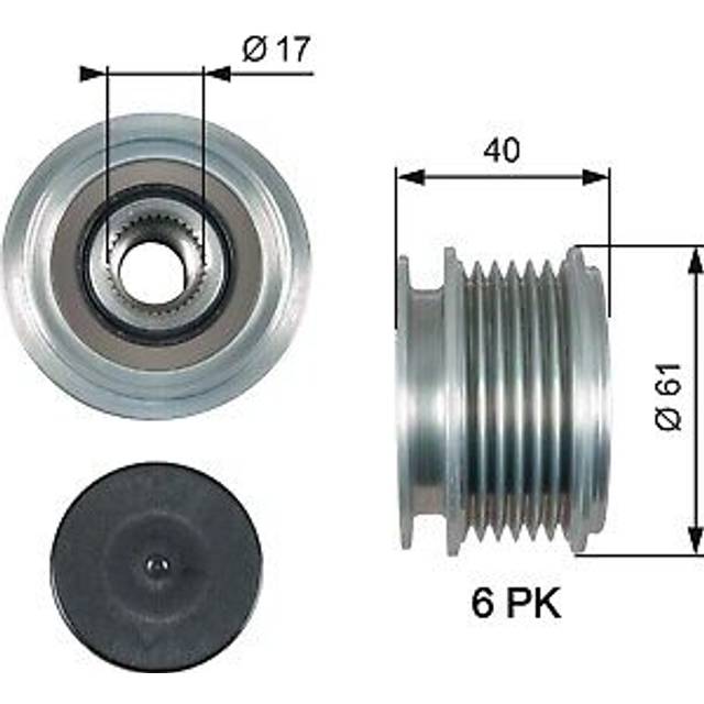 Alternator clutch pulley oap7013 gates for vw seat ford skoda audi mitsubishi