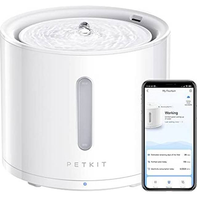 PETKIT Cat Water Fountain for Drinking, EVERSWEET SOLO 2, App Control Cat Fountain 2L, Ultra Quite Water Fountain for Cat with Filter/Smart LED