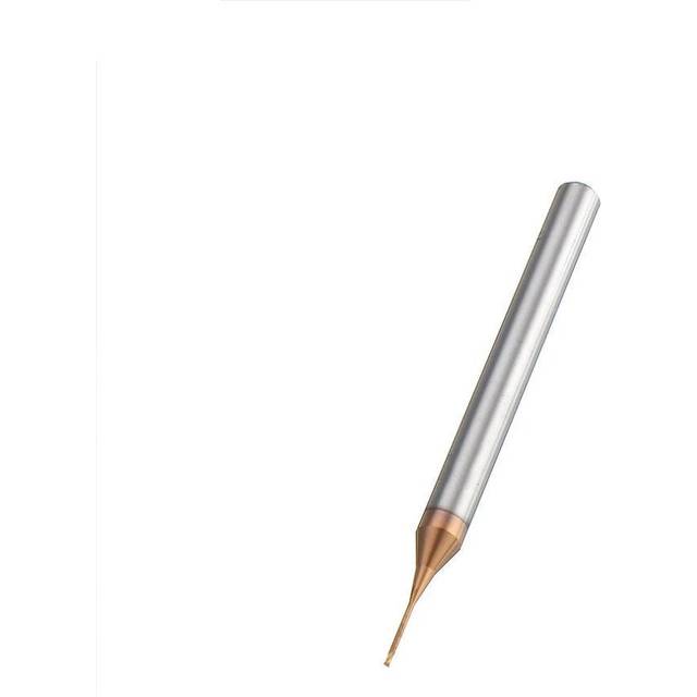 (0.5*4D*50L-L4) 0.5/0.6mm 2 Flutes 50mm Long Neck End Mill HRC60 CNC Deep Notch Cutter Milling Router Bit